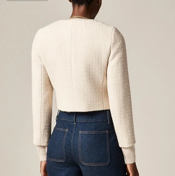J Crew Bridgette lady jacket in tweed CO255 Size 00 NWT - Picture 3 of 8